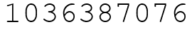 Число 1036387076.