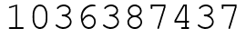 Число 1036387437.