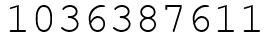 Число 1036387611.