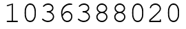 Число 1036388020.
