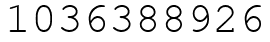 Число 1036388926.