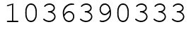 Число 1036390333.