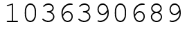 Число 1036390689.