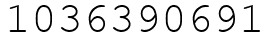 Число 1036390691.
