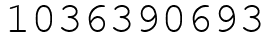 Число 1036390693.