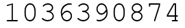 Число 1036390874.