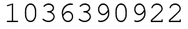 Число 1036390922.