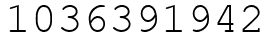 Число 1036391942.