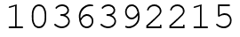 Число 1036392215.