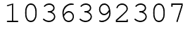 Число 1036392307.