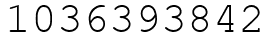 Число 1036393842.