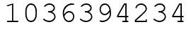 Число 1036394234.