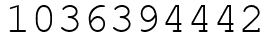 Число 1036394442.