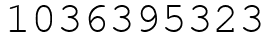 Число 1036395323.