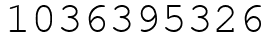Число 1036395326.