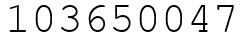 Число 103650047.