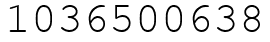 Число 1036500638.