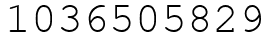 Число 1036505829.