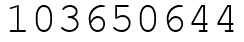 Число 103650644.