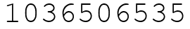 Число 1036506535.