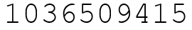Число 1036509415.