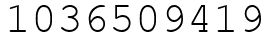 Число 1036509419.