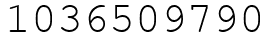 Число 1036509790.