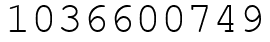 Число 1036600749.