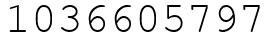 Число 1036605797.