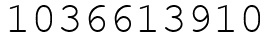 Число 1036613910.