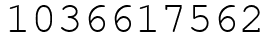 Число 1036617562.