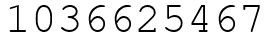 Число 1036625467.
