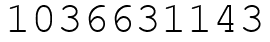 Число 1036631143.