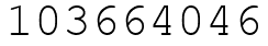 Число 103664046.