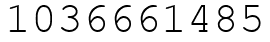 Число 1036661485.