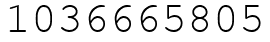 Число 1036665805.