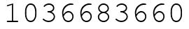 Число 1036683660.