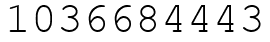Число 1036684443.