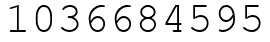 Число 1036684595.