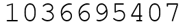 Число 1036695407.