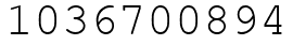 Число 1036700894.
