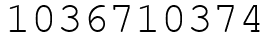 Число 1036710374.