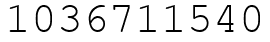 Число 1036711540.