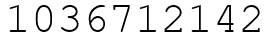 Число 1036712142.