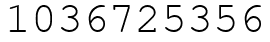 Число 1036725356.