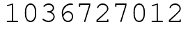 Число 1036727012.