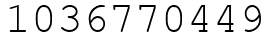 Число 1036770449.