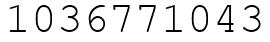 Число 1036771043.