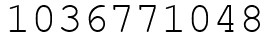 Число 1036771048.