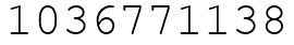 Число 1036771138.